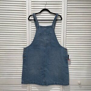 Celebrity Pink Denim Pinafore Overall Dress Size XXL